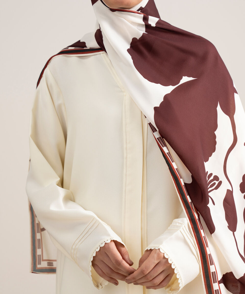 Women's Ivory Abaya Set