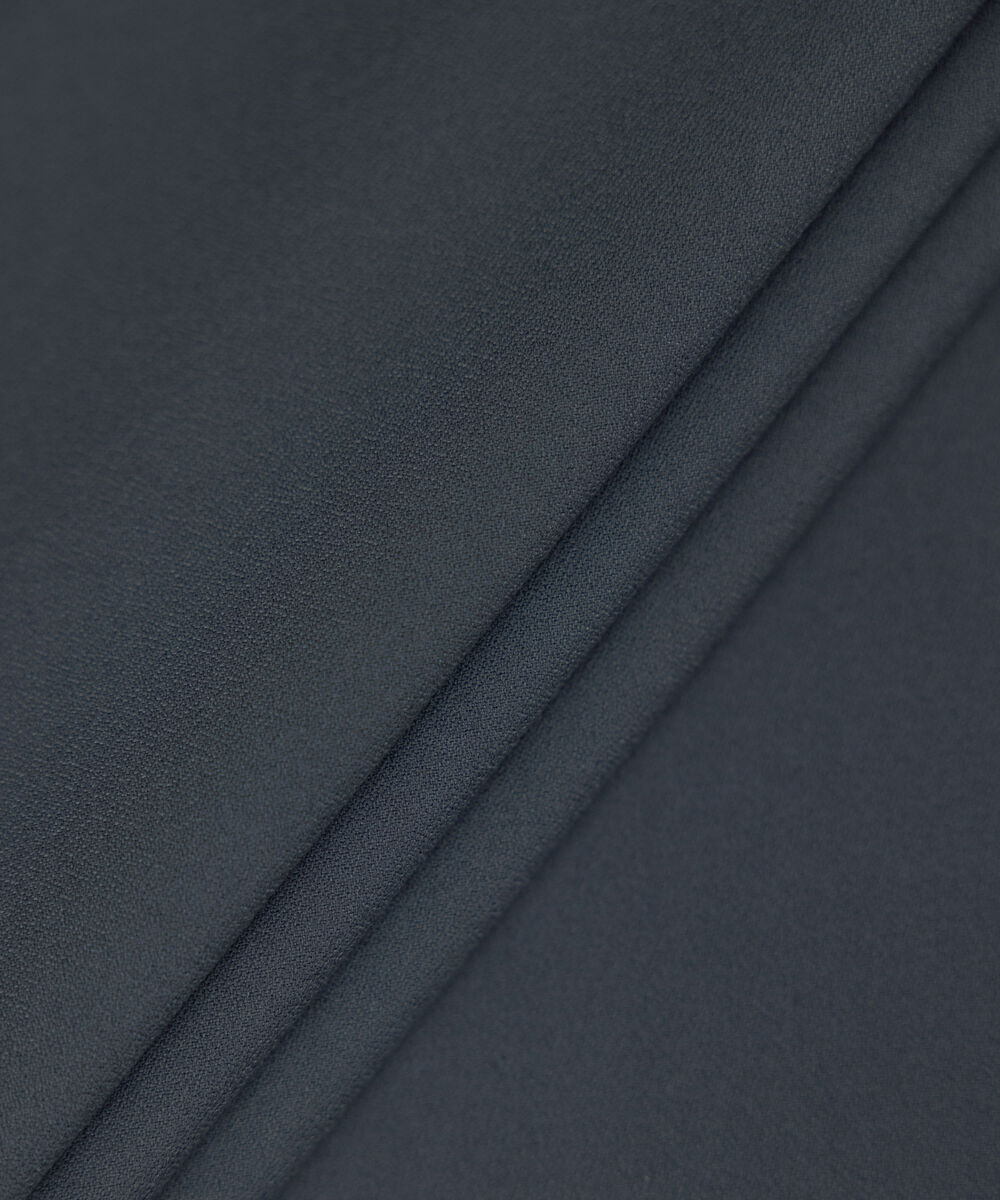 Men Unstitched Wash & Wear Grey Full Suit Fabric