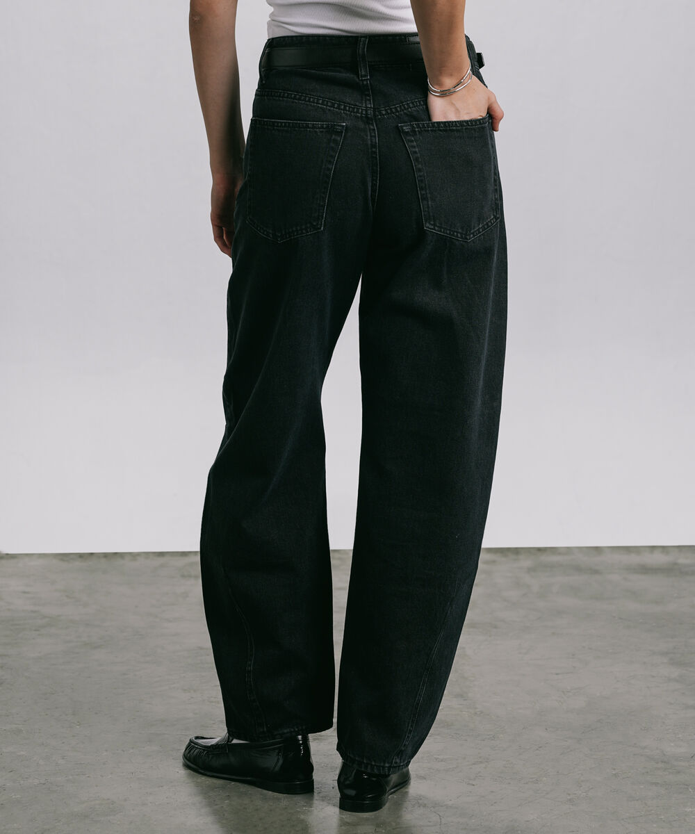 Women's Western Wear Grey Barrel Jeans