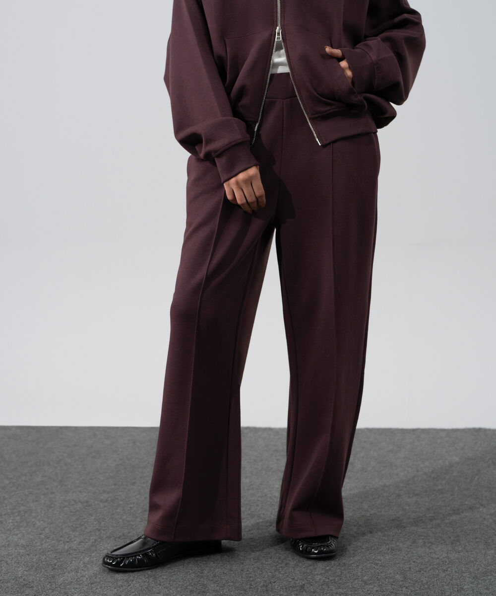 Women's Western Wear Brown Wide Leg Trousers