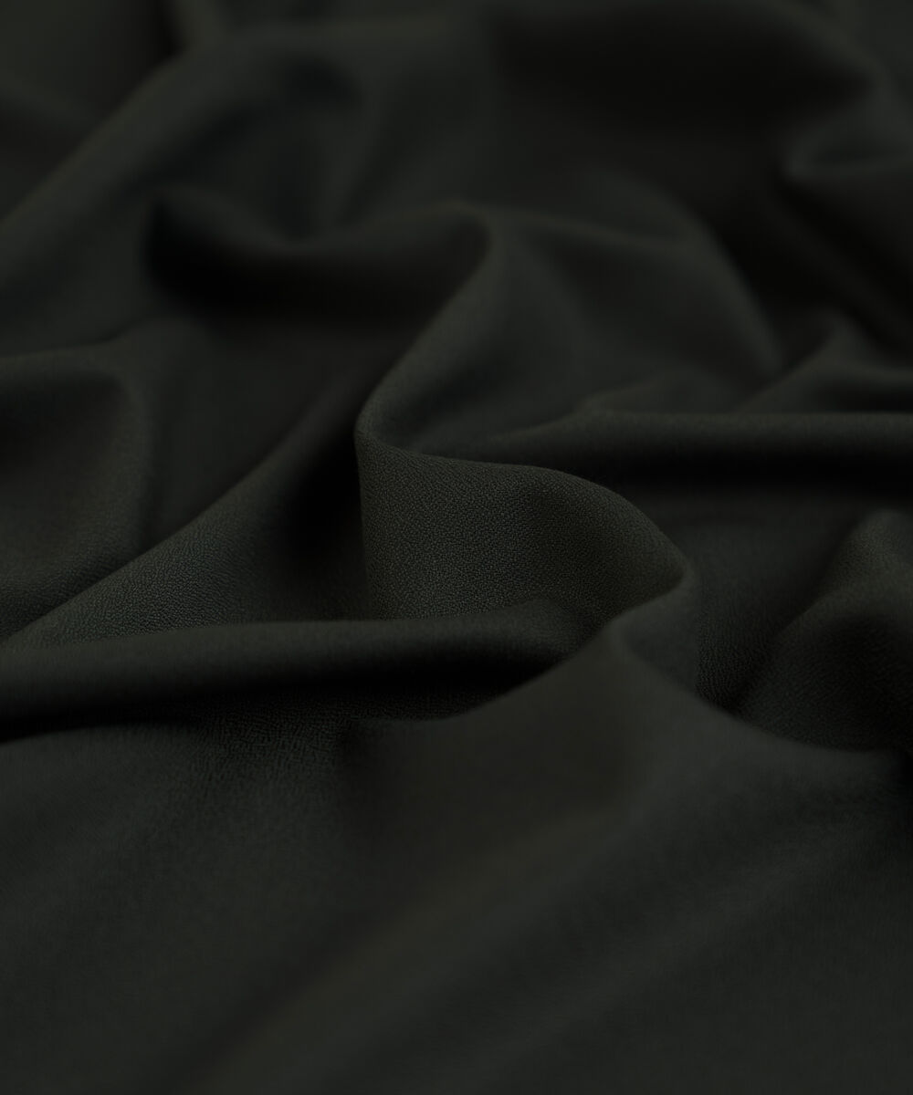 Men Unstitched Wash & Wear Olive Full Suit Fabric