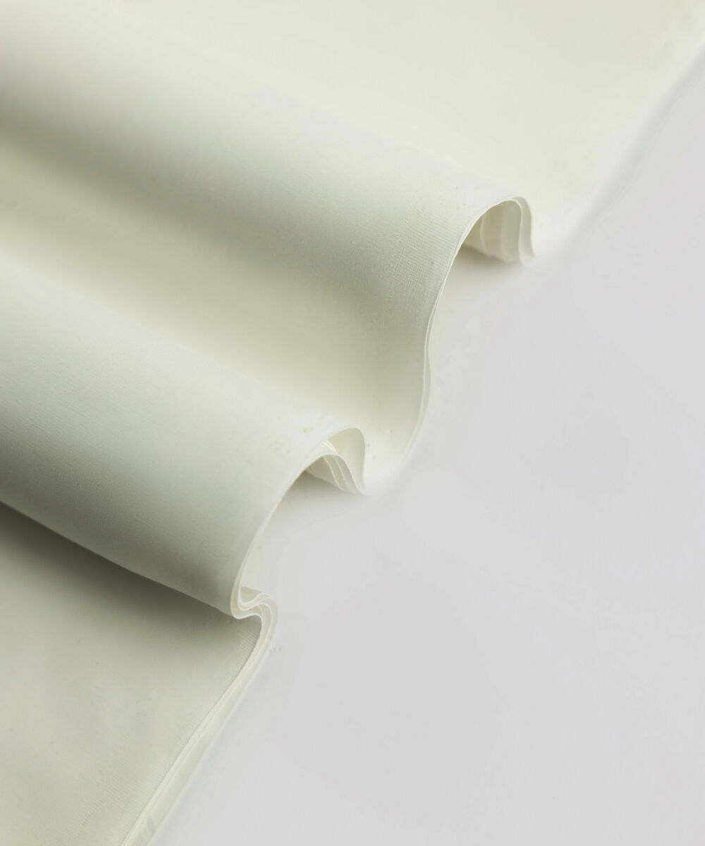 Men's Unstitched Two-Piece Cotton Dobby Light Cream Suit.