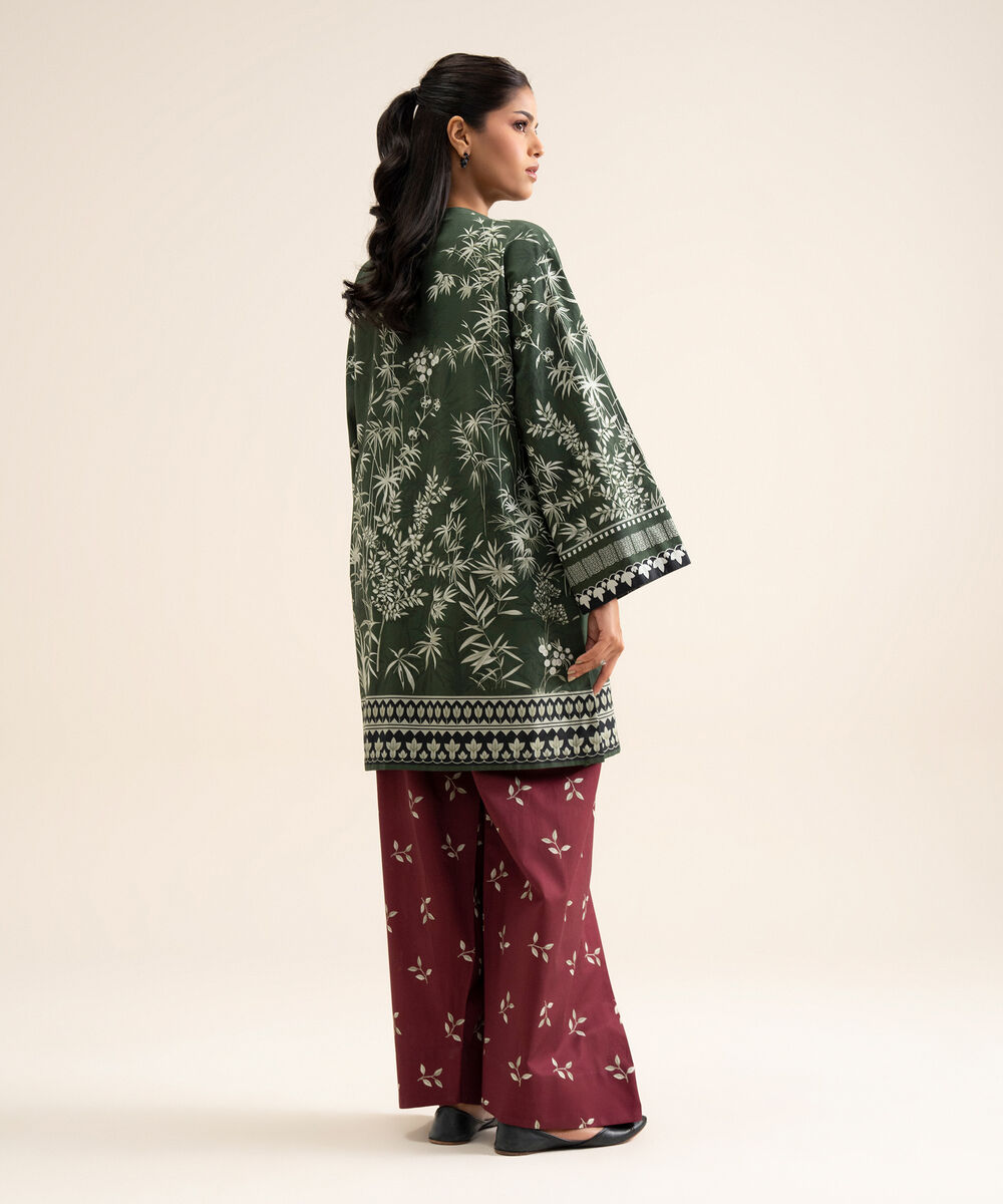 Women's Unstitched Premium Khaddar Printed Green 1 Piece Suit