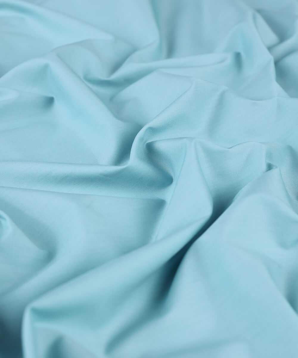 Men Unstitched Cotton Blue Full Suit Fabric