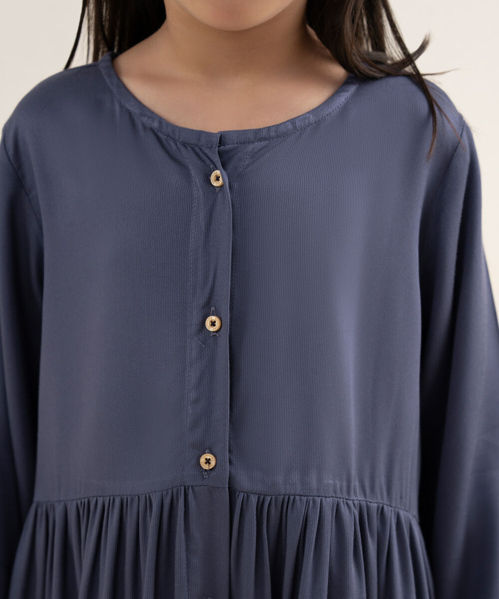 Girl's Bedford Solid Dark Grey 2 Piece Set