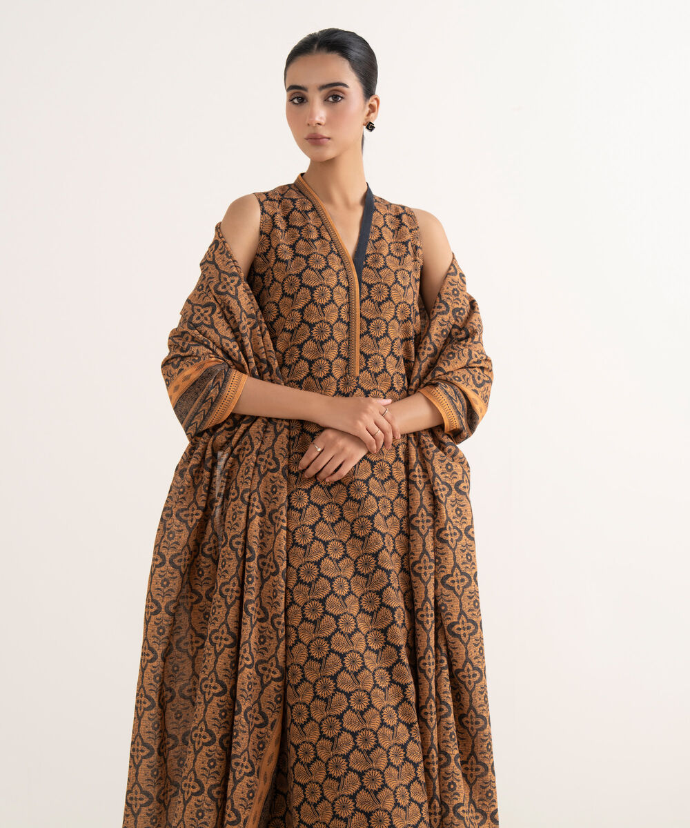 Women's Unstitched Lawn Printed Multi Two Piece Suit