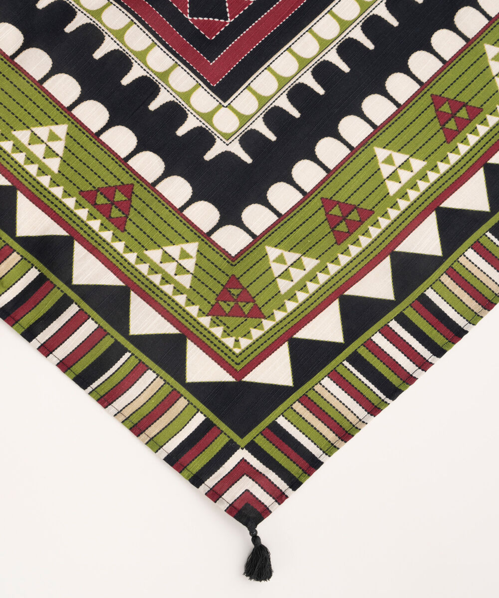 Printed Khaddar Black Dupatta