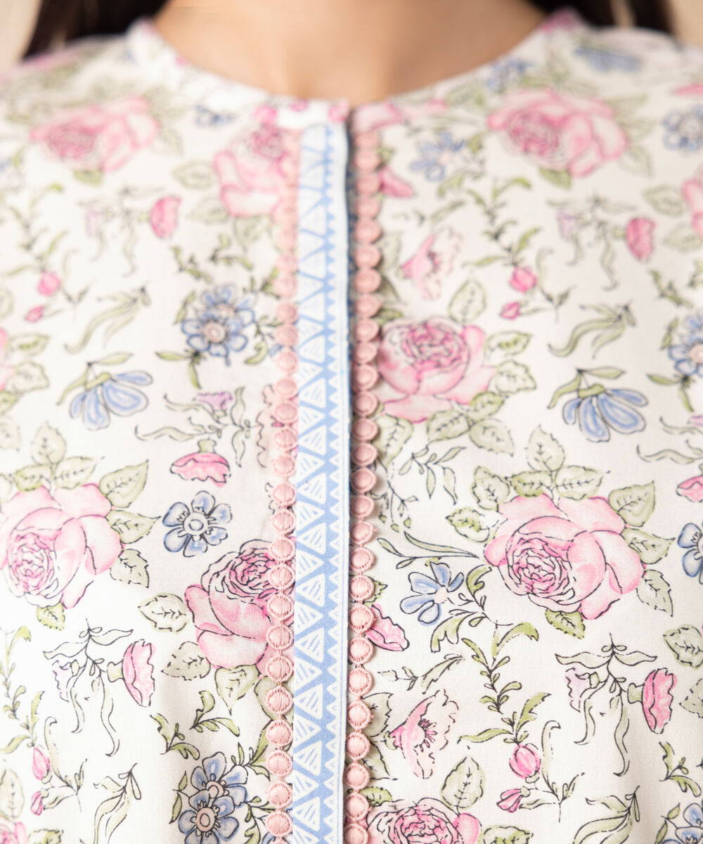 Women's Unstitched Lawn Printed Multi 3 Piece Suit