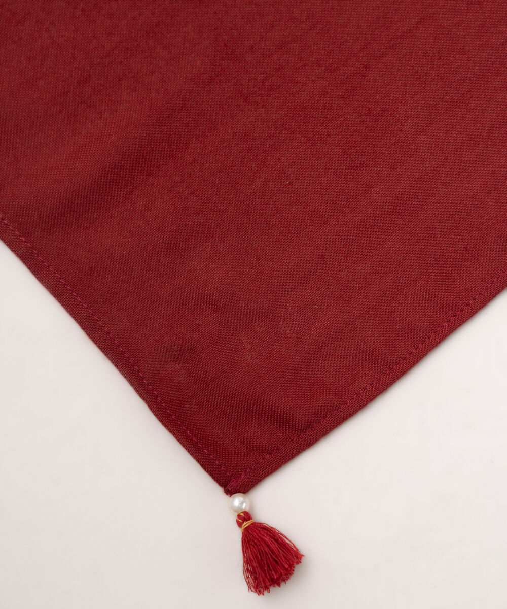 Red Solid Blended Shawl