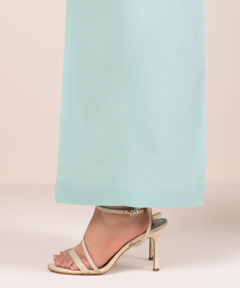 Women's RTW Cambric Solid Green Culottes