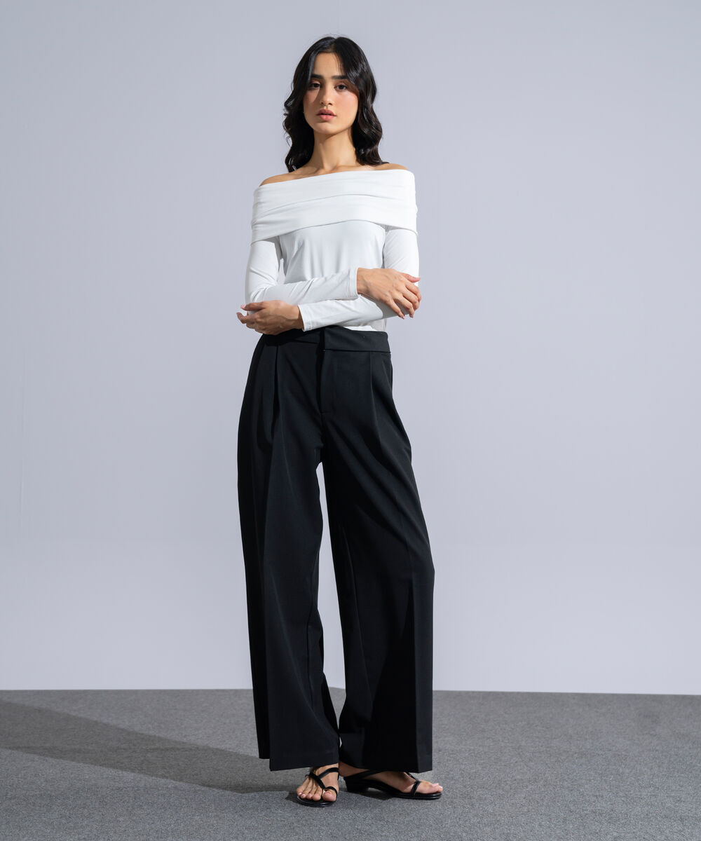 Women's Western Wear White Cotton Off-Shoulder Top