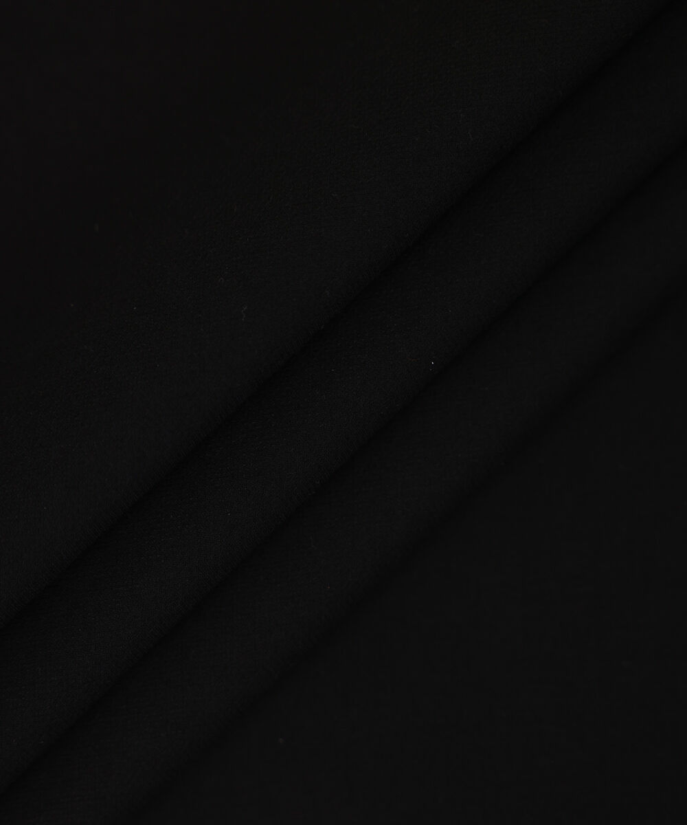 Men's Unstitched Blended Dobby  Black Full Suit Fabric