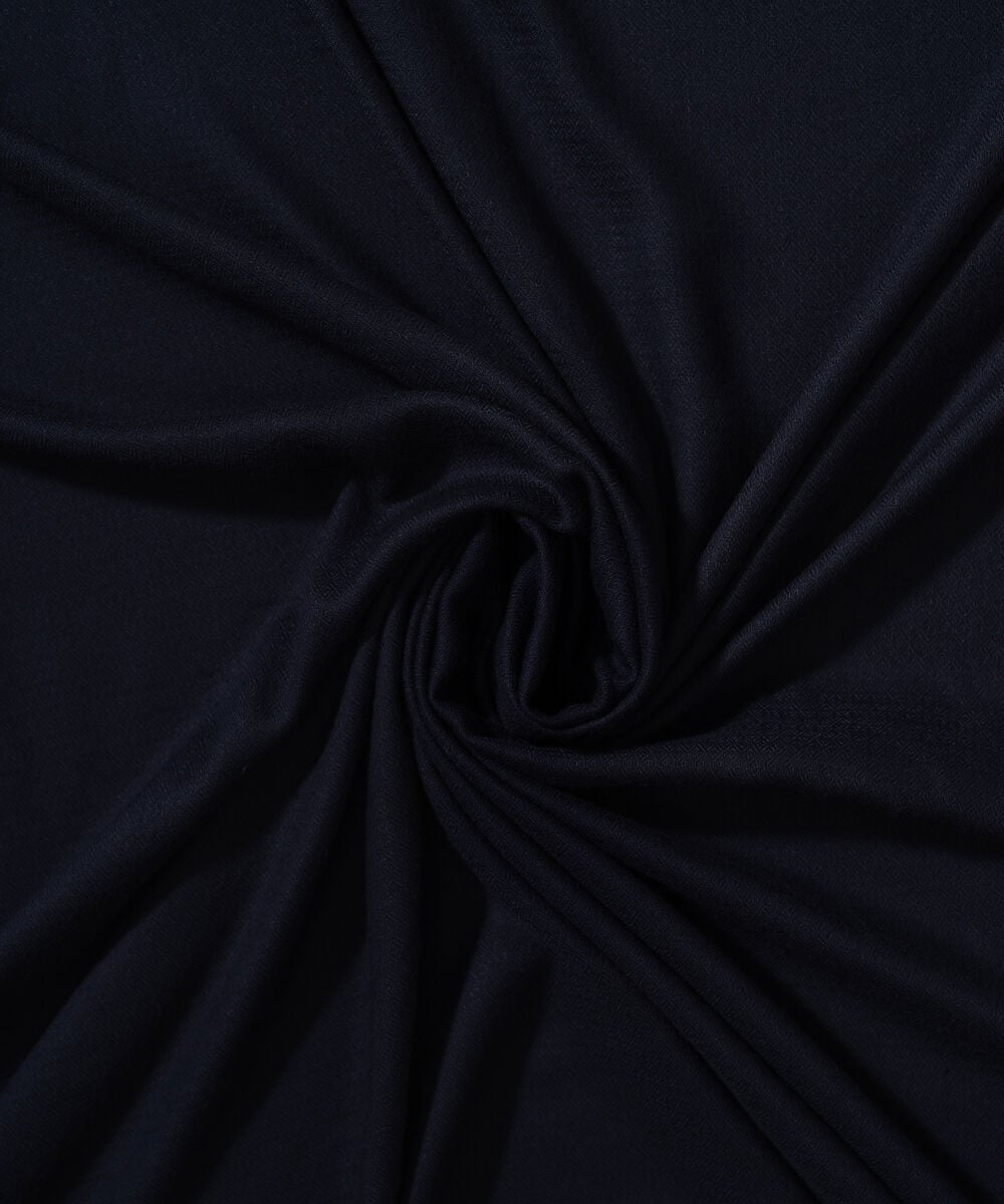 Women's RTW Poly Viscose Solid Dark Blue Shawl