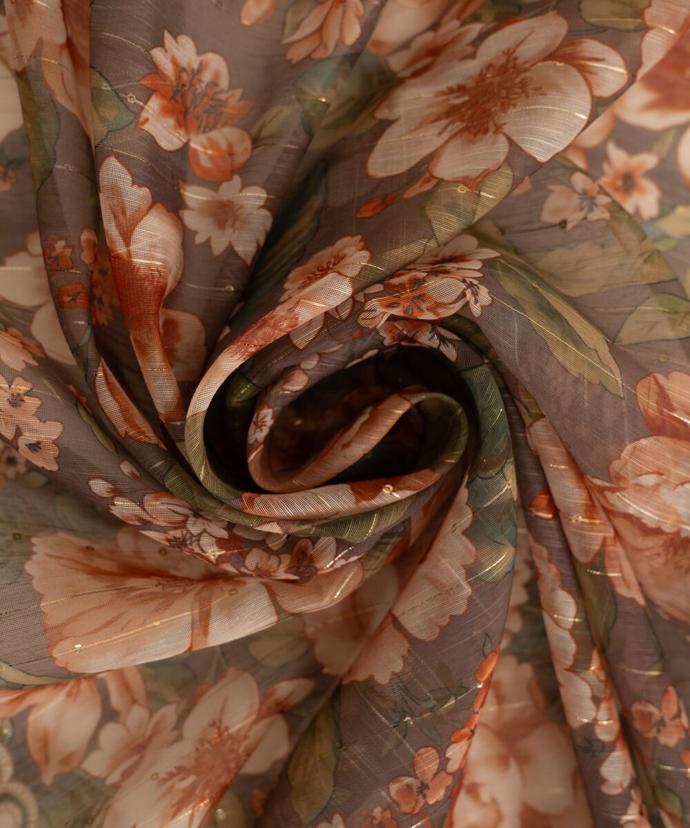 Women's RTW Manaar Brown Printed  Dupatta