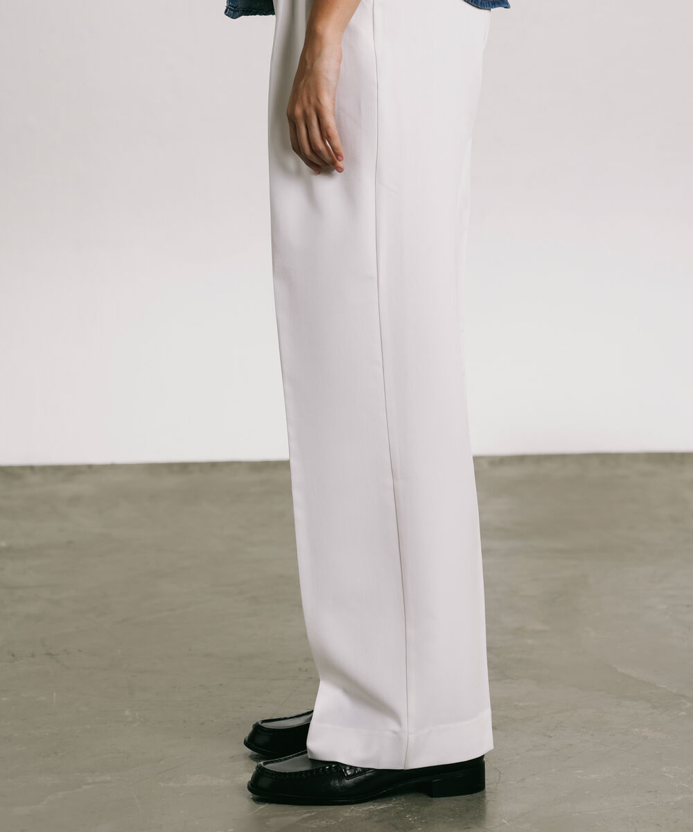 Women's Western White Tailored Wide Leg Trousers