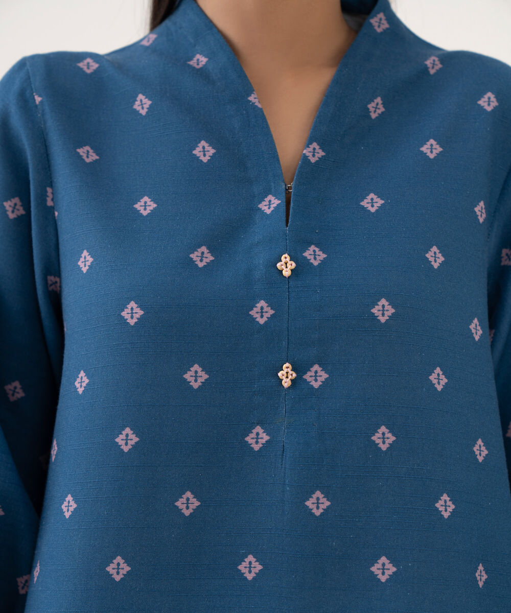 Women's Unstitched Light Khaddar Printed Multi Two Piece Suit