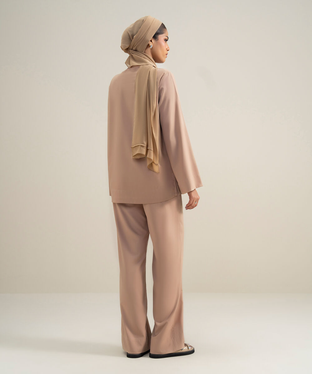 Women's Polyester Brown Modest Wear Top