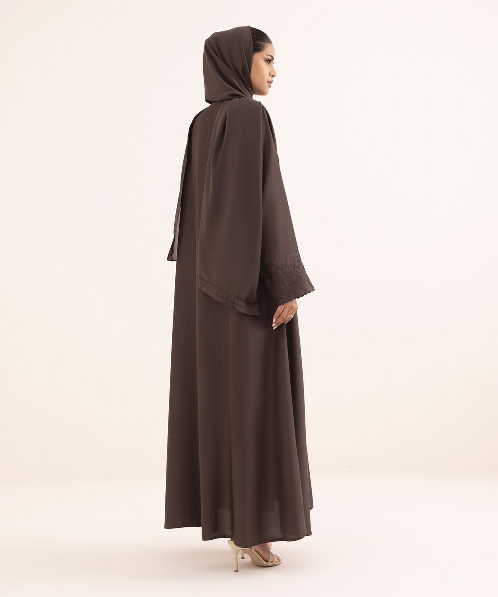 Women's Brown Nida Abaya Set