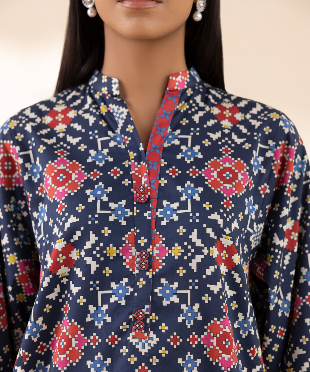 Women's Unstitched Lawn Printed Multi 3 Piece Suit