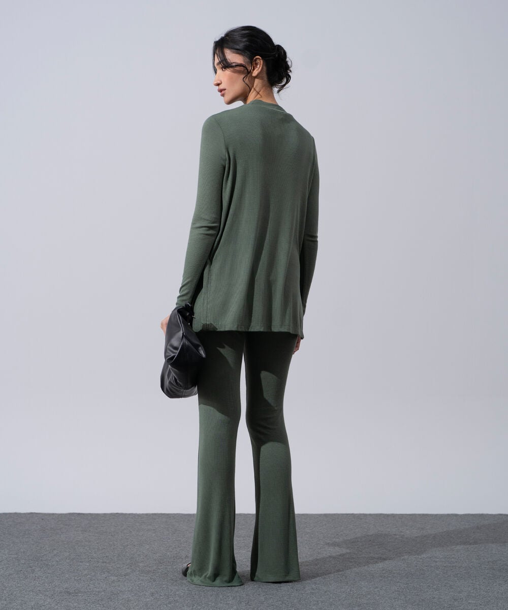 Women's Western Wear Green Slim-Fit Trousers