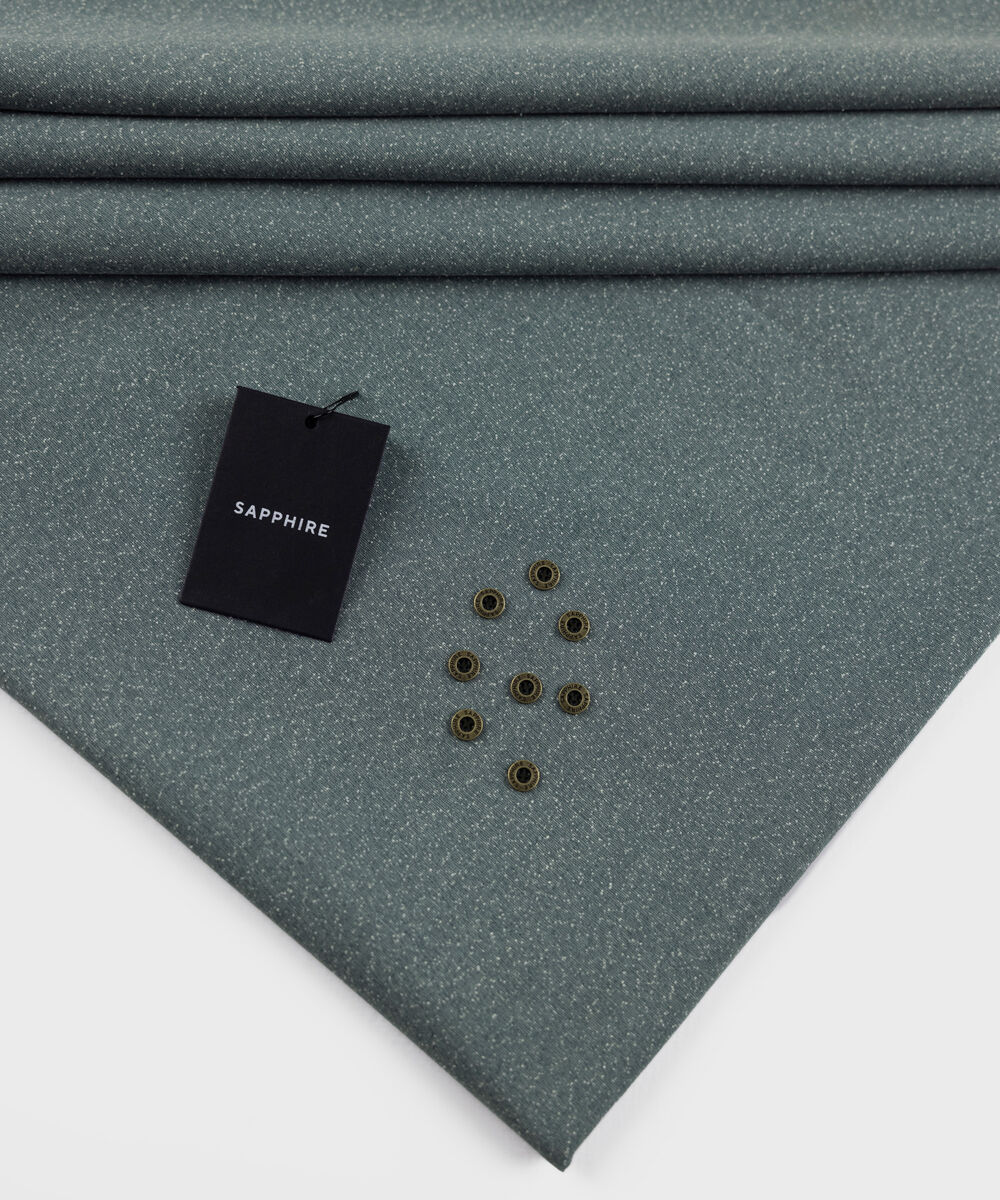 Men's Unstitched Two-Piece Luxury Pima Cotton Grey Suit.