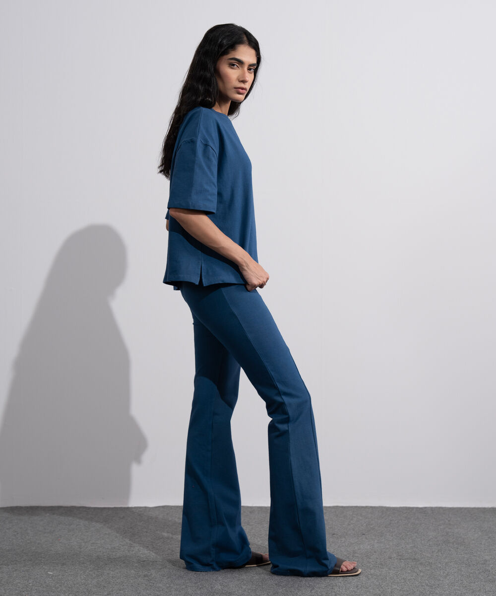 Women's Blue Loose Fit T-Shirt