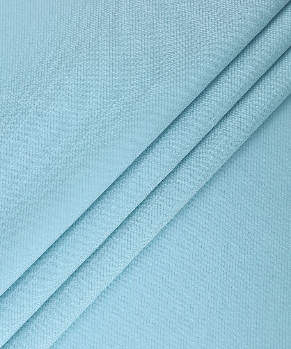 Men Unstitched Viscose Sky Blue Full Suit Fabric