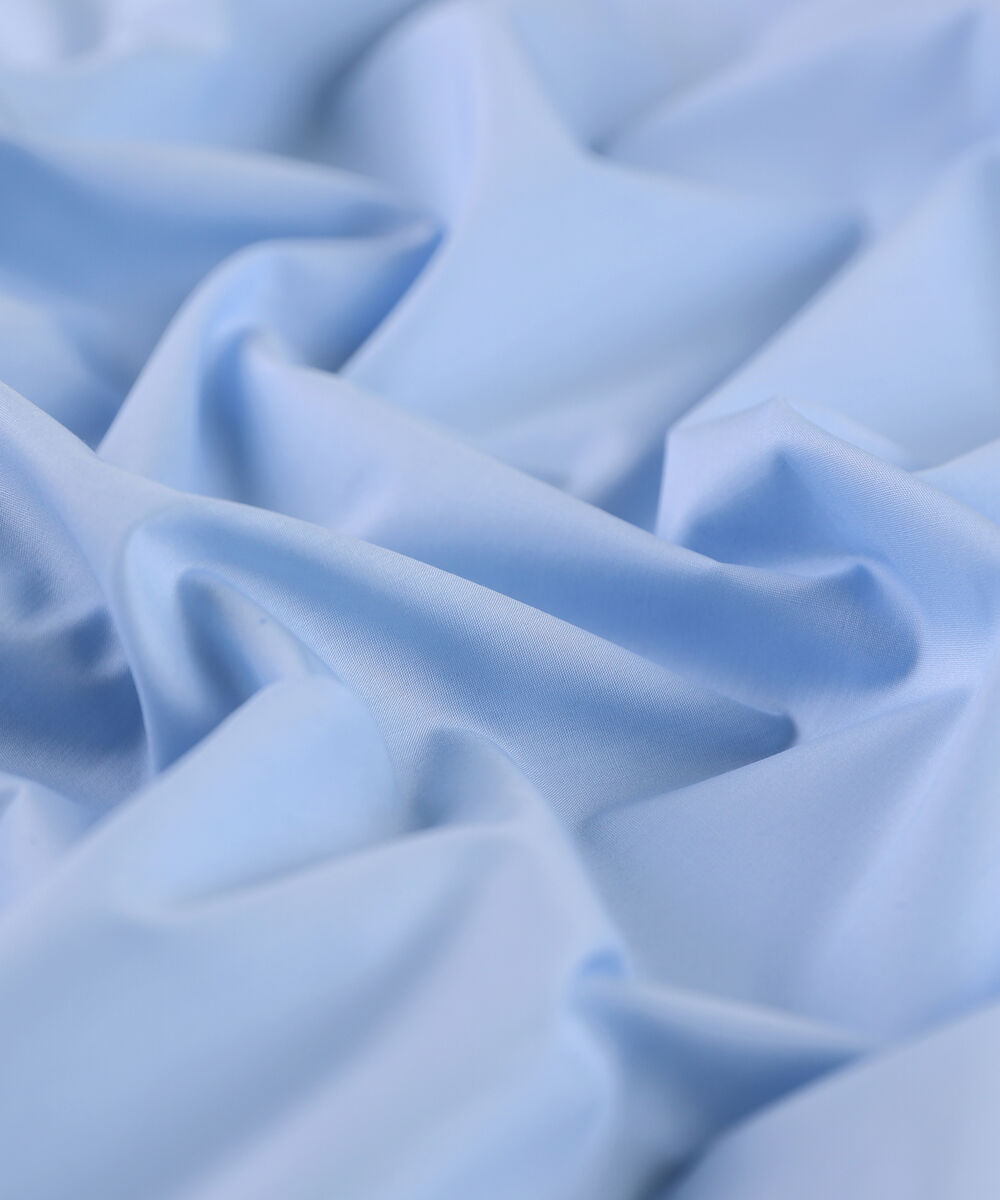 Men Unstitched Cotton Blue Full Suit Fabric