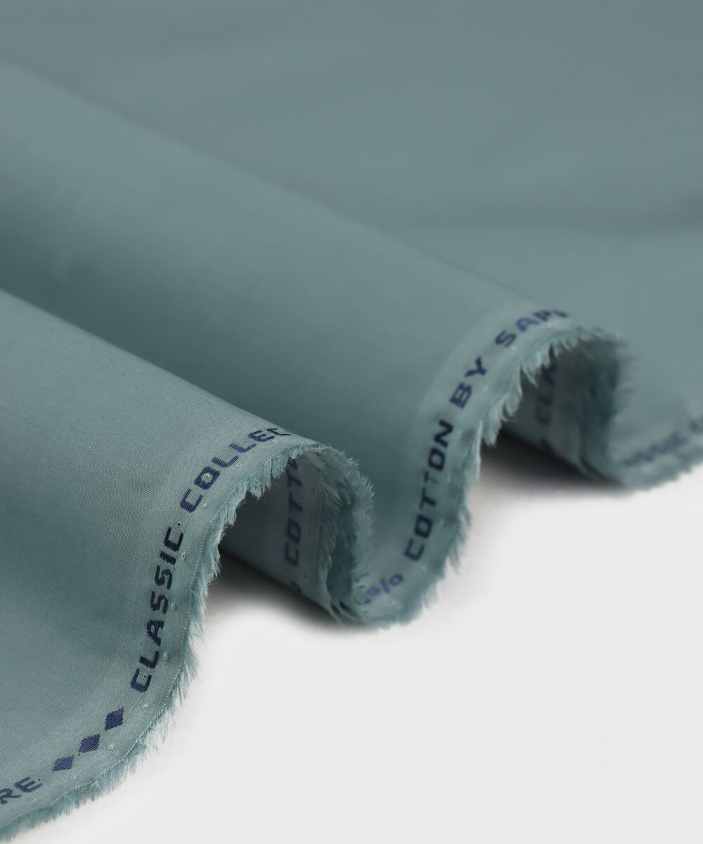 Men's Unstitched Fine Cotton Grey Full Suit Fabric