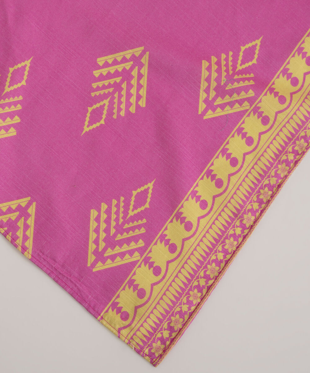 Light Khaddar Printed Pink Dupatta