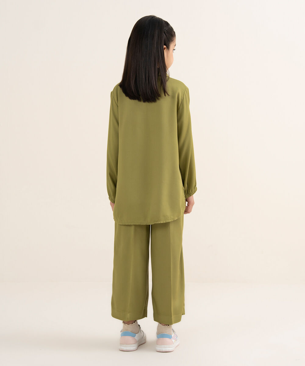 Girl's Bedford Solid Green 2 Piece Set