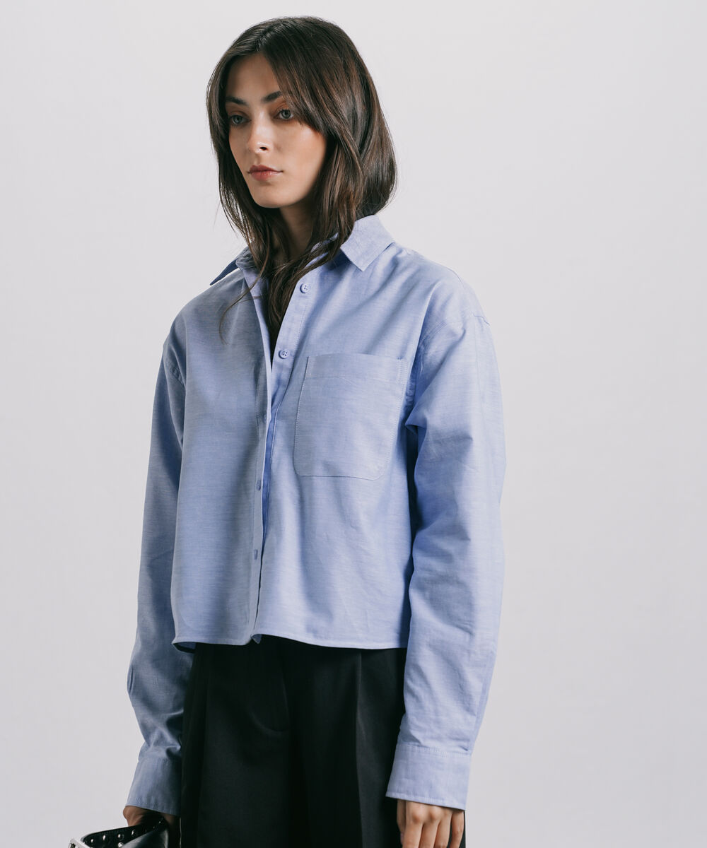 Women's Western Wear White Loose-Fit Oxford Shirt