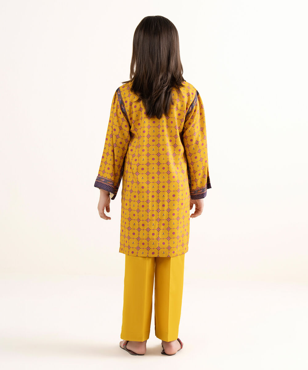 Girls Two Piece Printed Arabic Lawn Suit