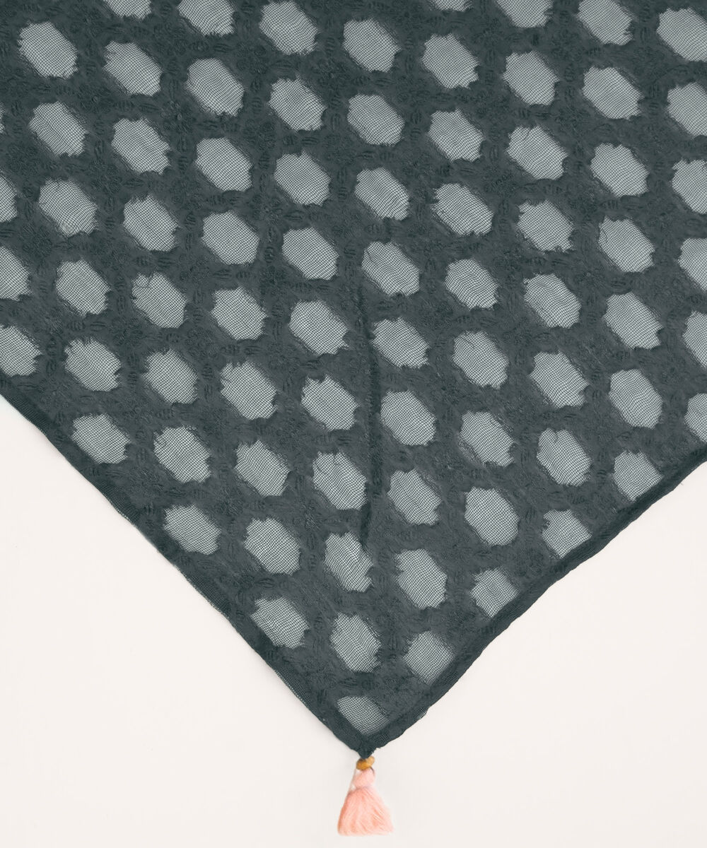 Solid Brochea Jacquard Green Dupatta