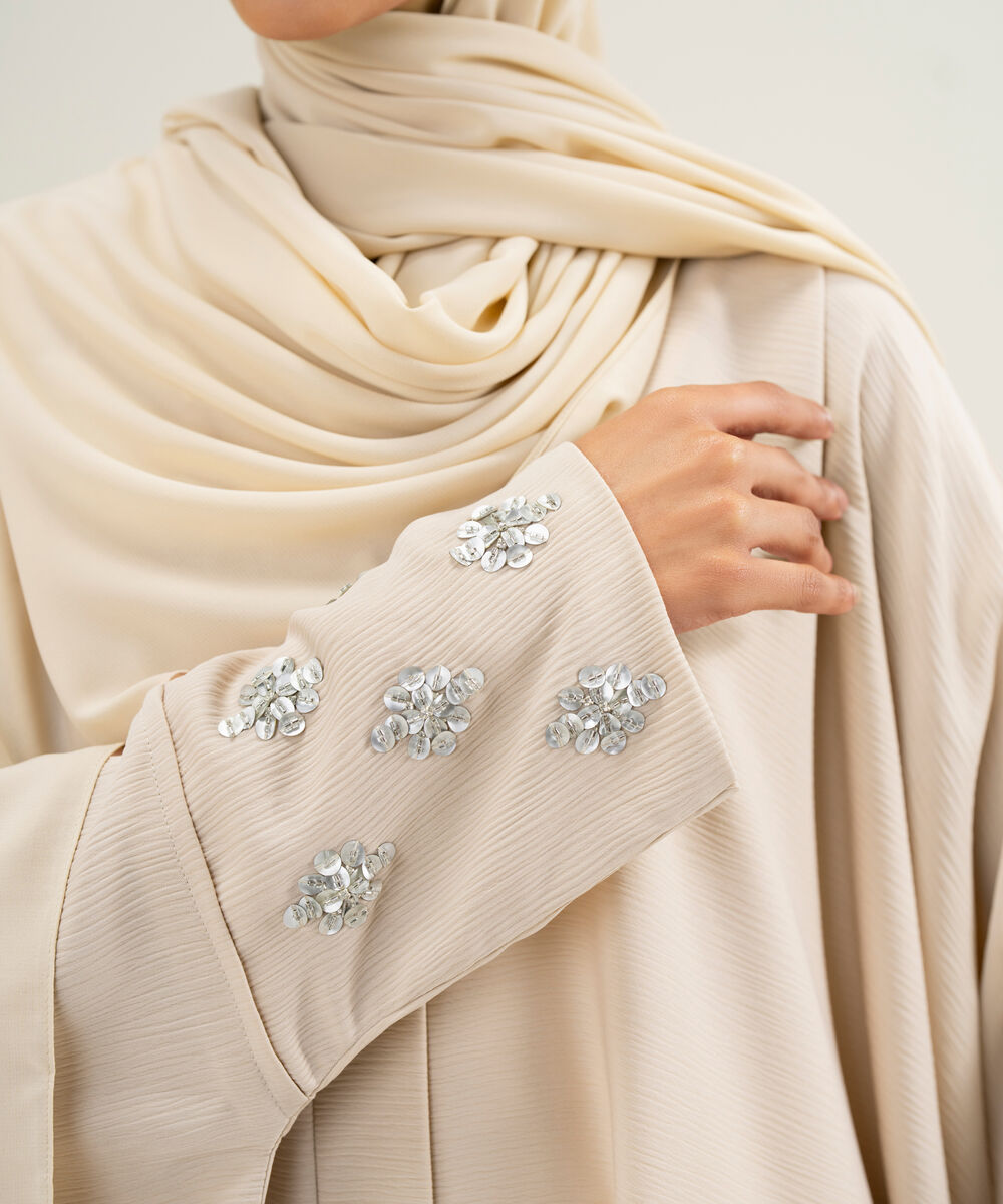 Women's Peachy Pink Cape Abbaya Set