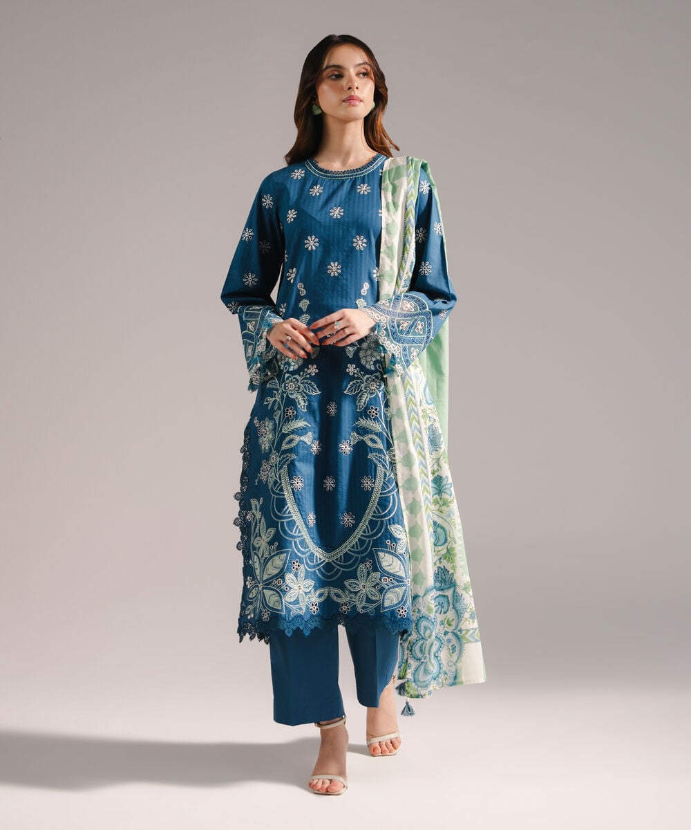Lawn Printed Green Dupatta