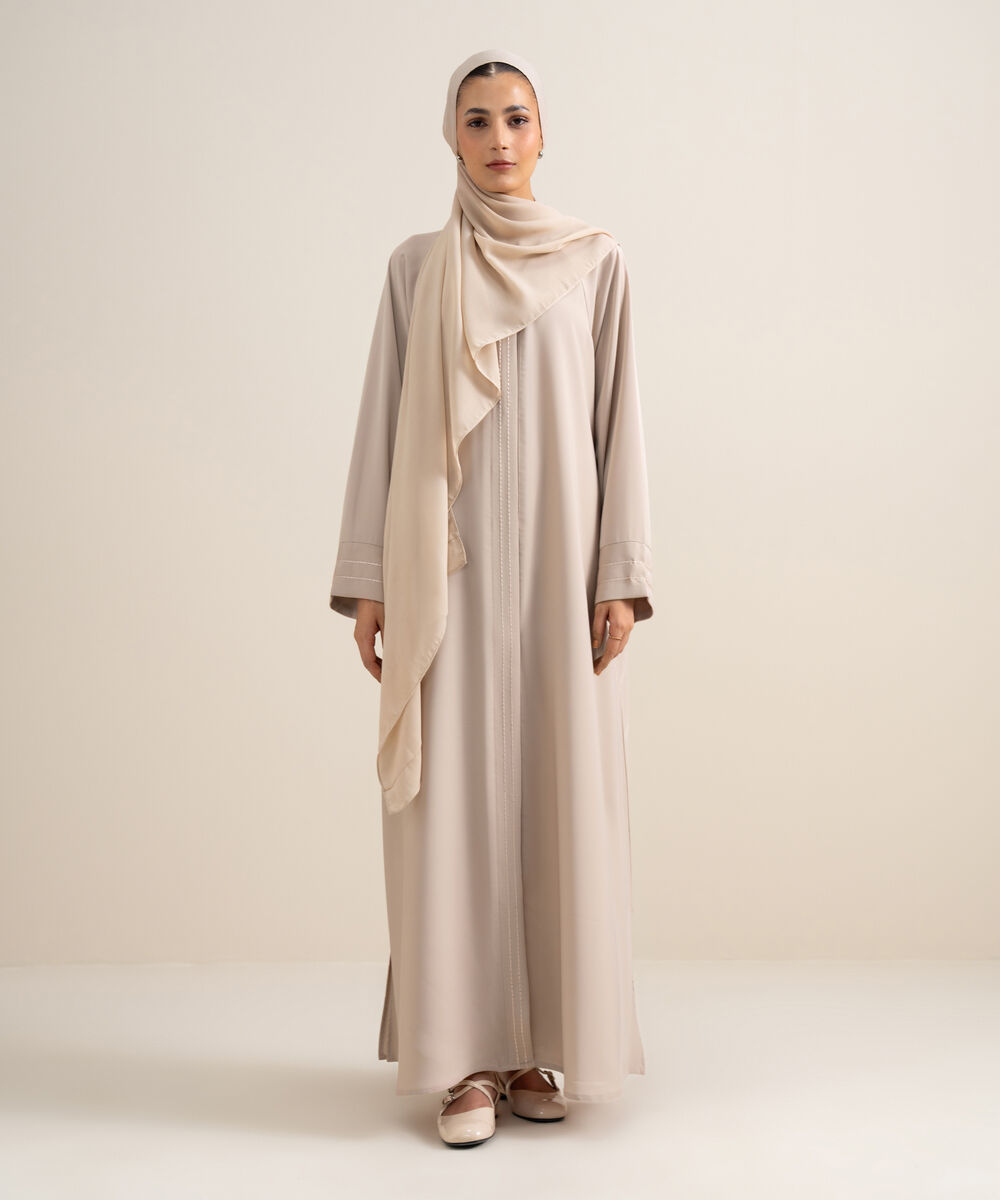 Women's Mauve Raglan Abaya