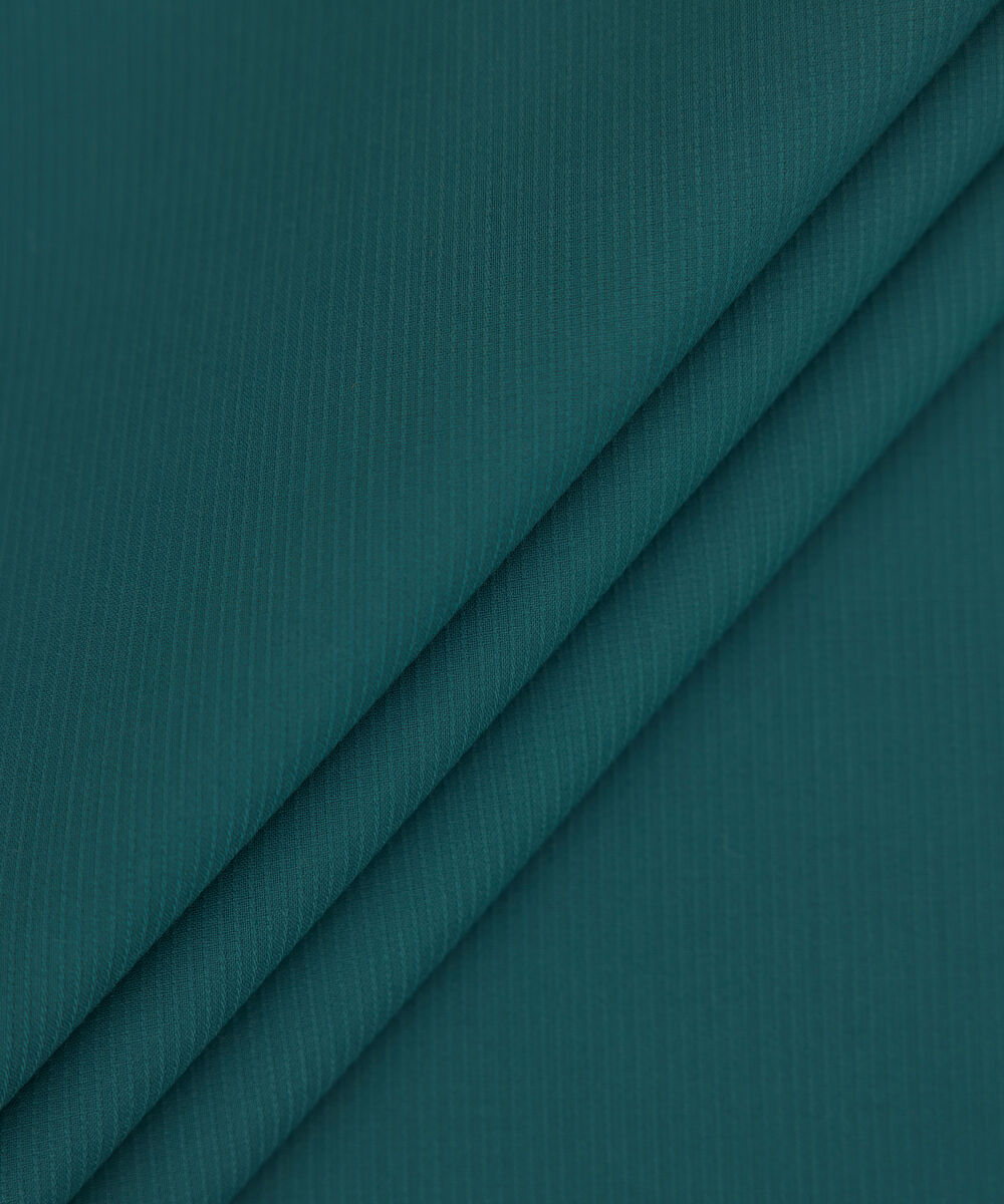 Men's Unstitched 2-Piece Premium Wash & Wear Dobby Teal Green Suit