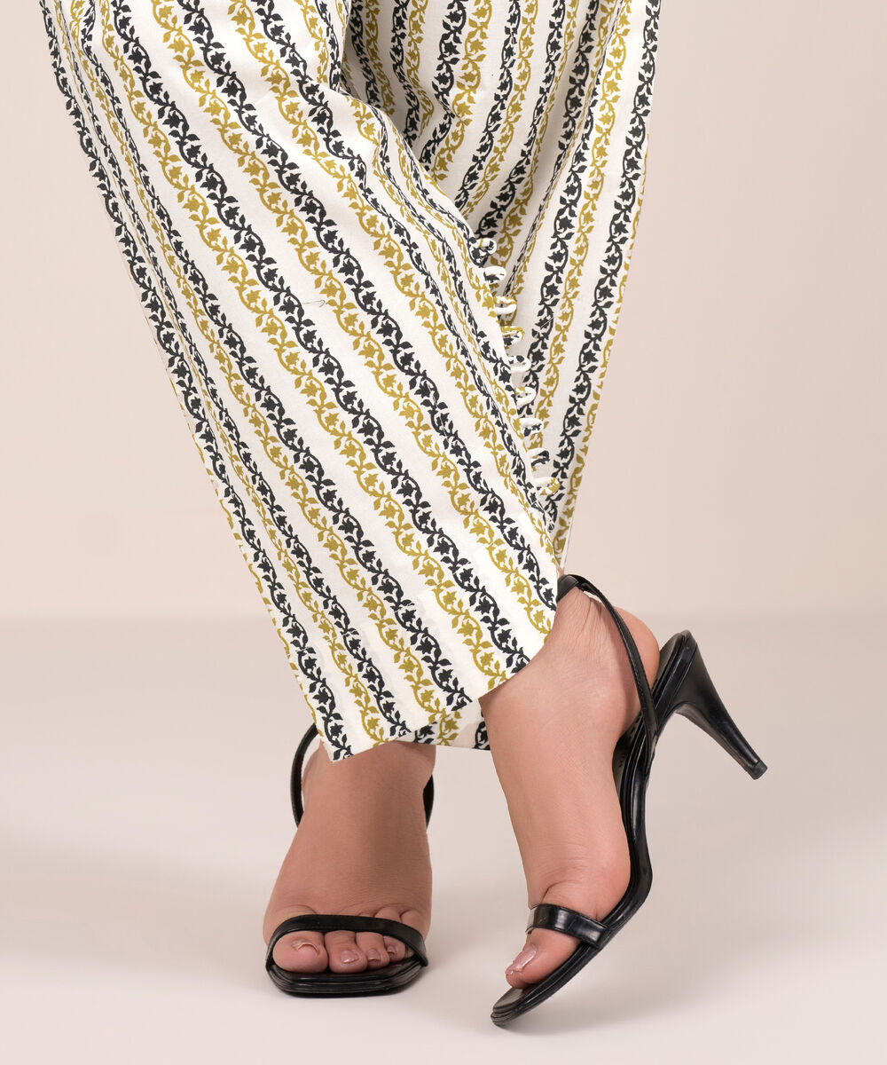 Women's RTW Cambric Printed Multi Shalwar