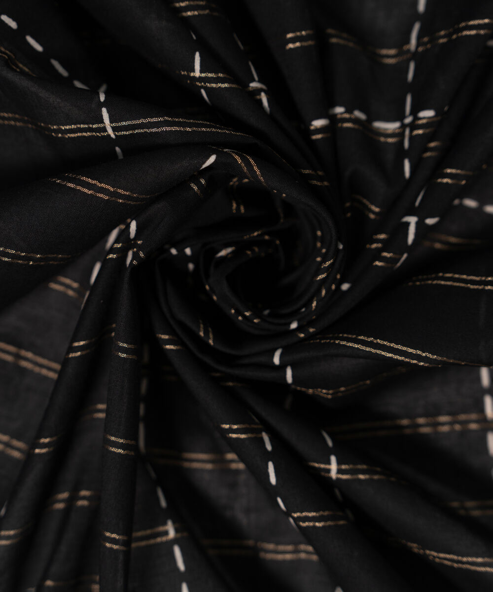 Zari Lawn Printed Black Dupatta