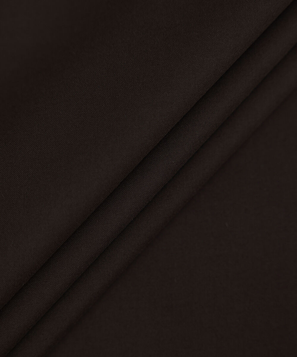 Men Unstitched Wash & Wear Brown Full Suit Fabric
