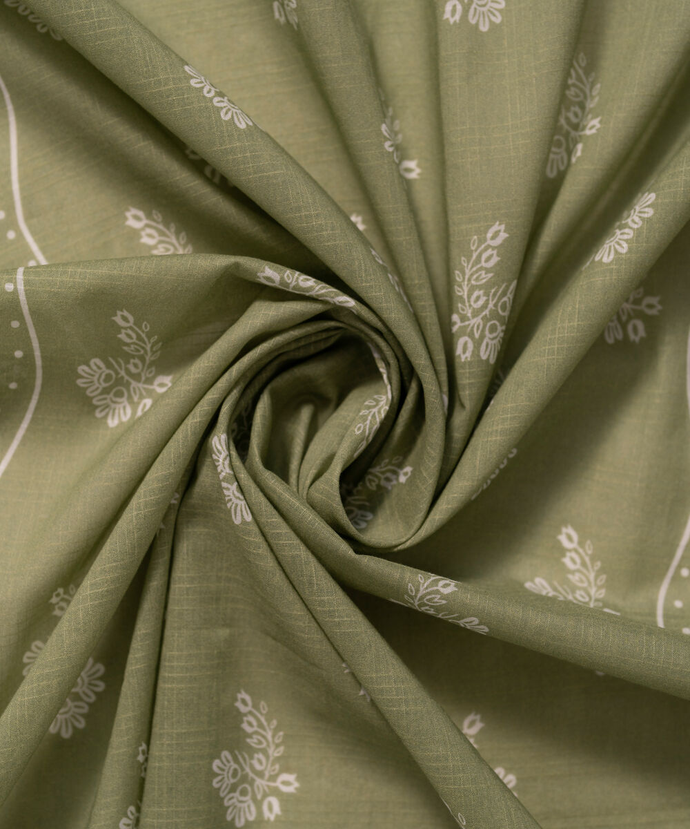 Lawn Printed Green Dupatta