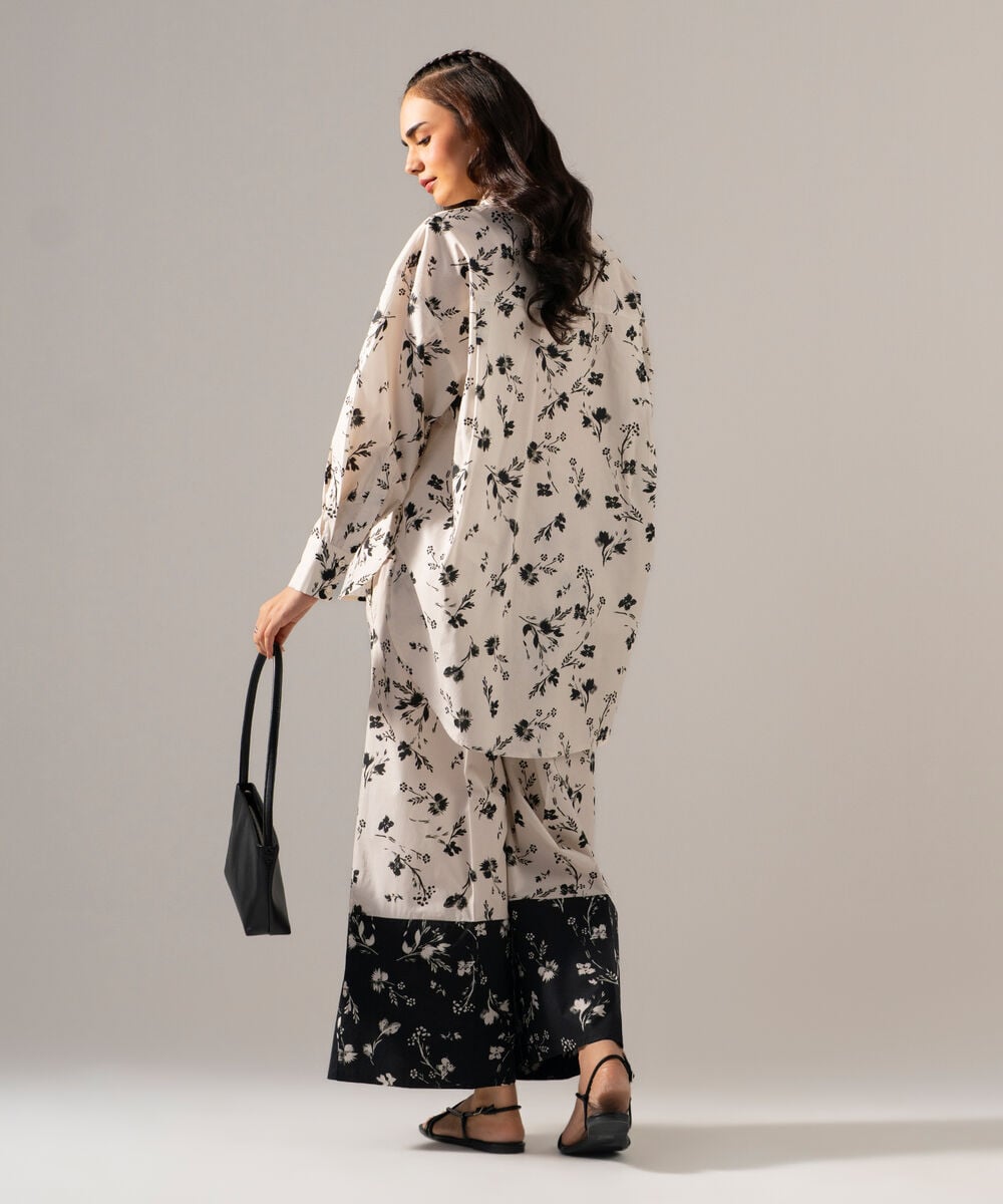 Women's RTW Poplin Printed White Top