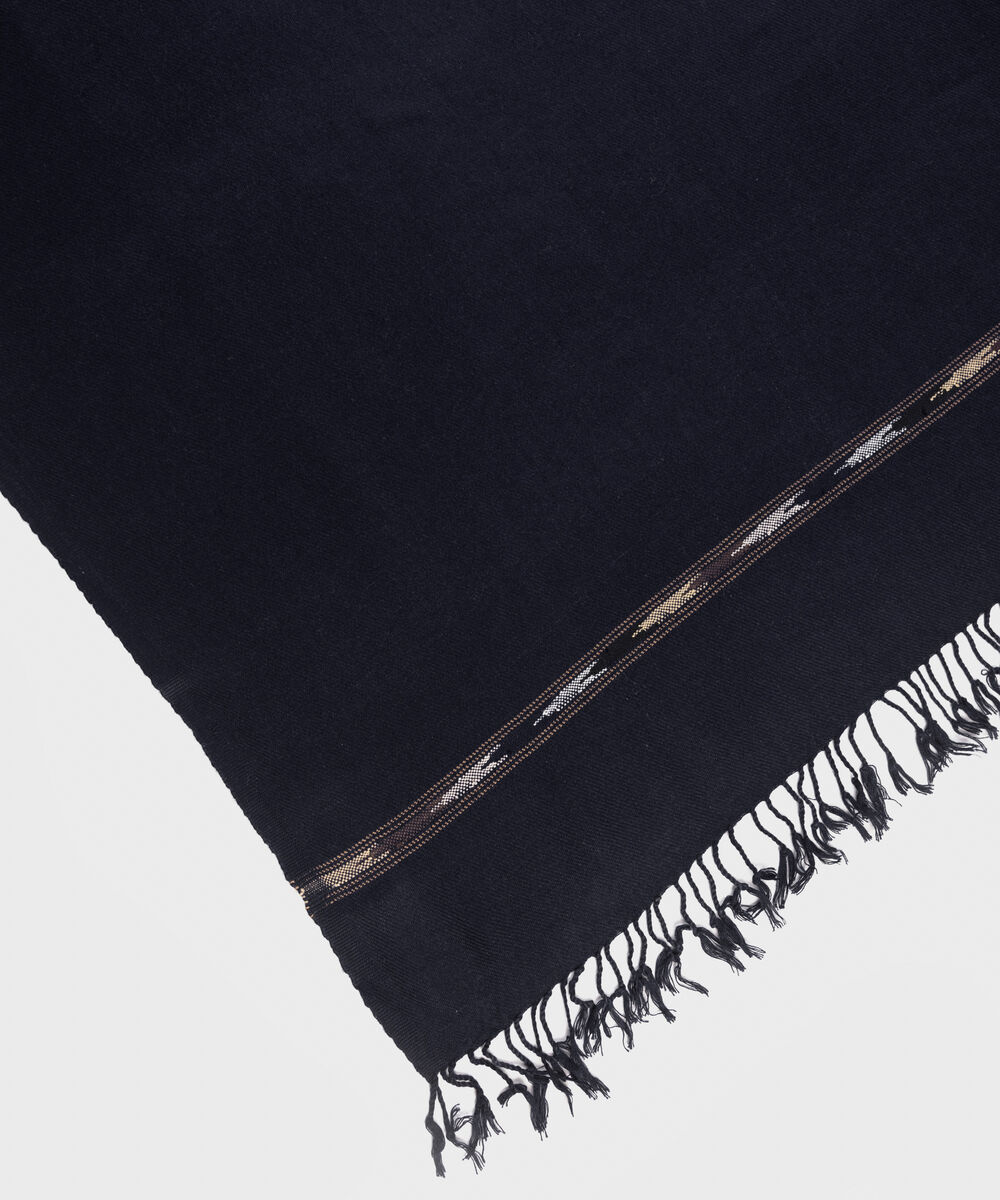 Men Wool Blended Blue Shawl