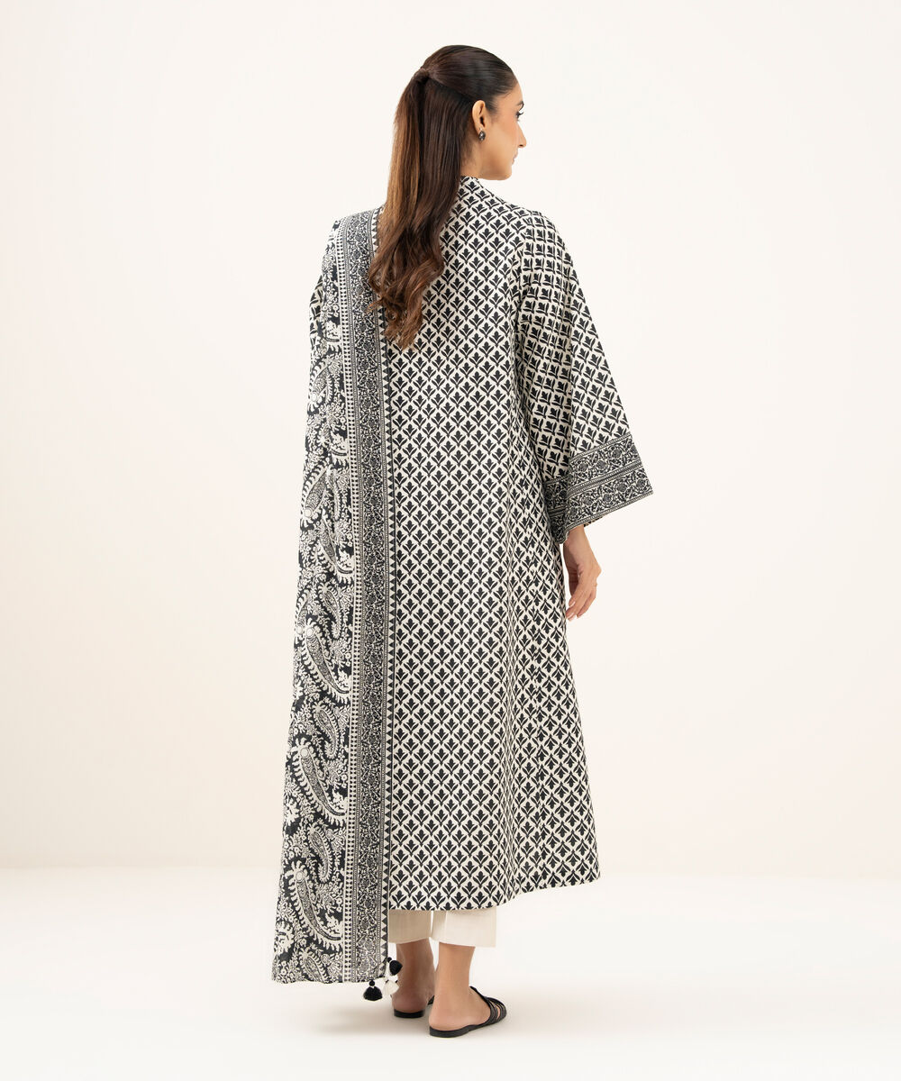 Women's Unstitched Light Khaddar Printed Multi Three Piece Suit