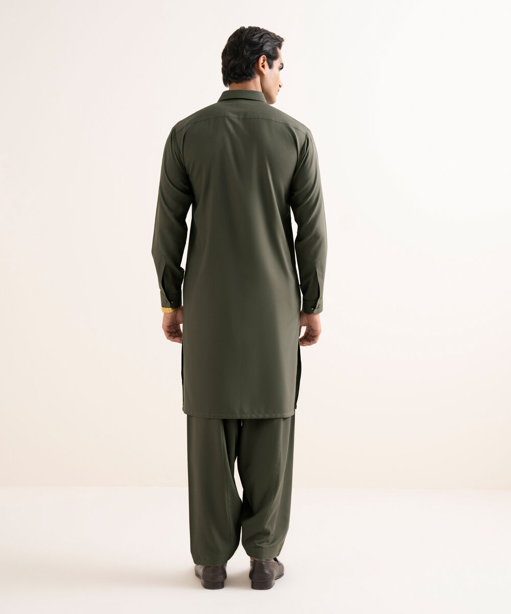 Men's Stitched Premium Wash & Wear Grey Suit