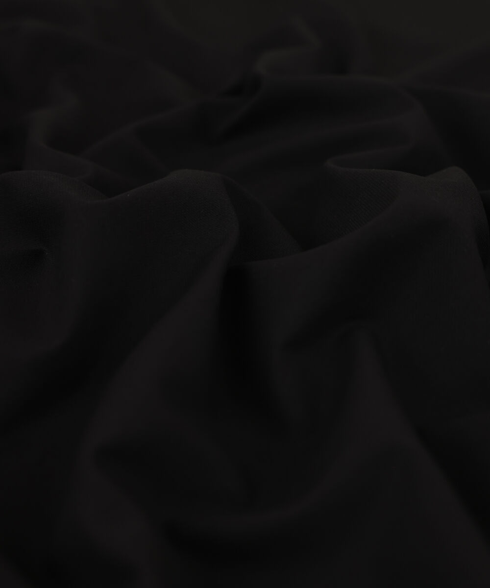 Men's Unstitched Blended Dobby  Black Full Suit Fabric