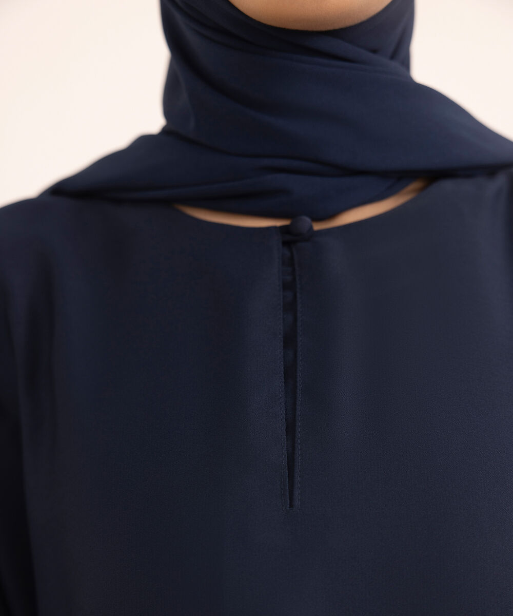 Women's Blue Nida Abaya