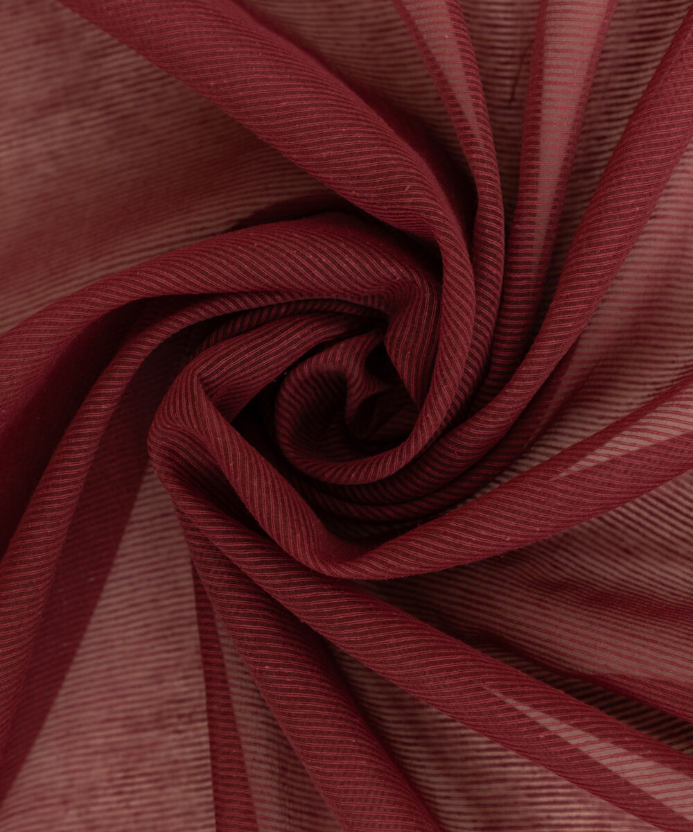 Textured Karandi Solid Maroon Dupatta