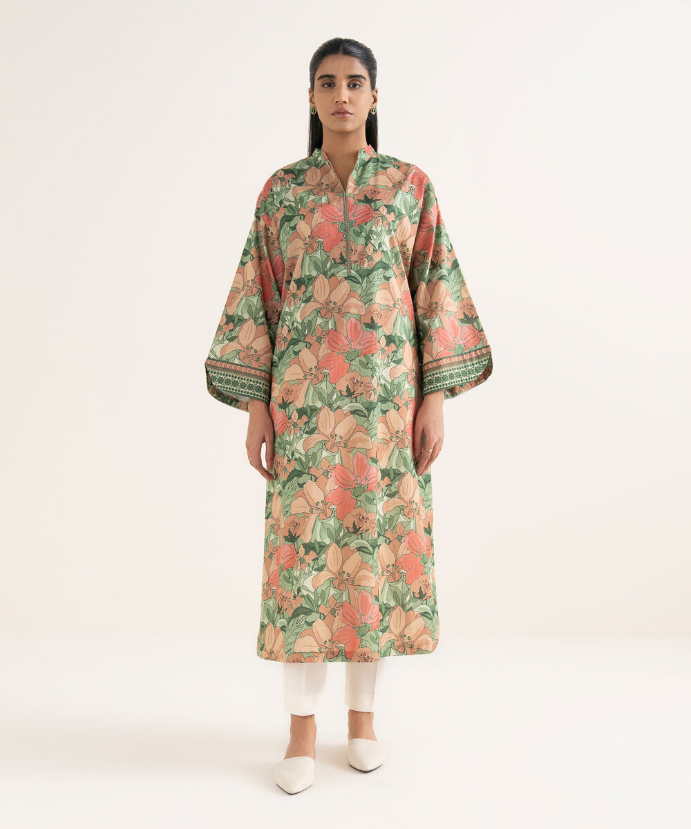 Women's Unstitched Lawn Printed Multi Shirt